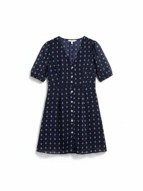 💙 Aritzia Wilfred "Cyprie" Geometric Print Button-Front Dress 💙